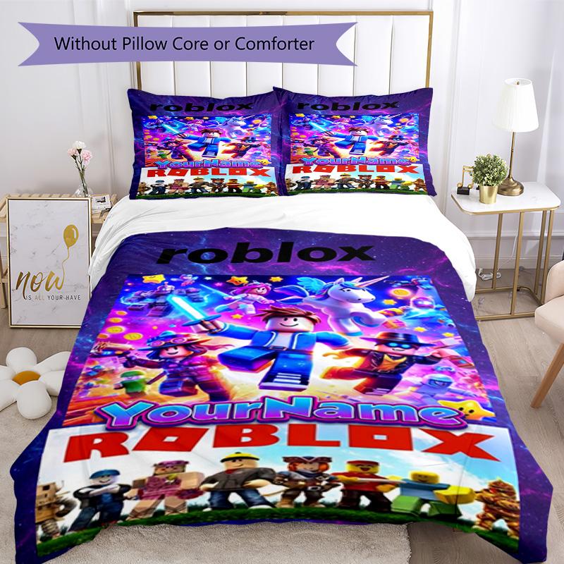 Roblox 239 Customize your name Bedding Set Breathable Duvet Cover with Pillowcases Home Decoration Birthday Gift