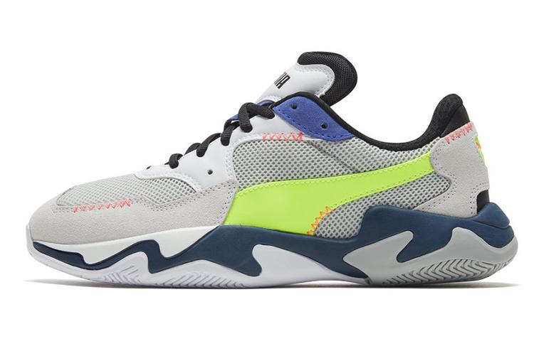 PUMA Storm Stitching Grey Neon Green 372274-02 35.5