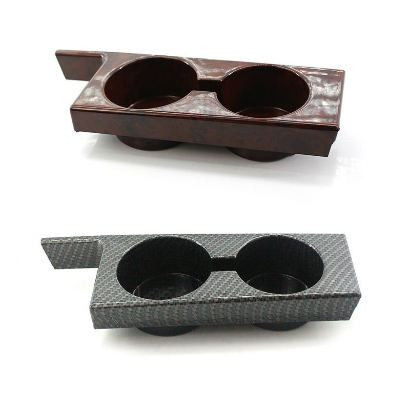 Double Cup Bracket On The Center Front Console Peach Wood/Carbon Fiber Pattern For BMW E39 525i 528i 530i 540i M5 1997-2003