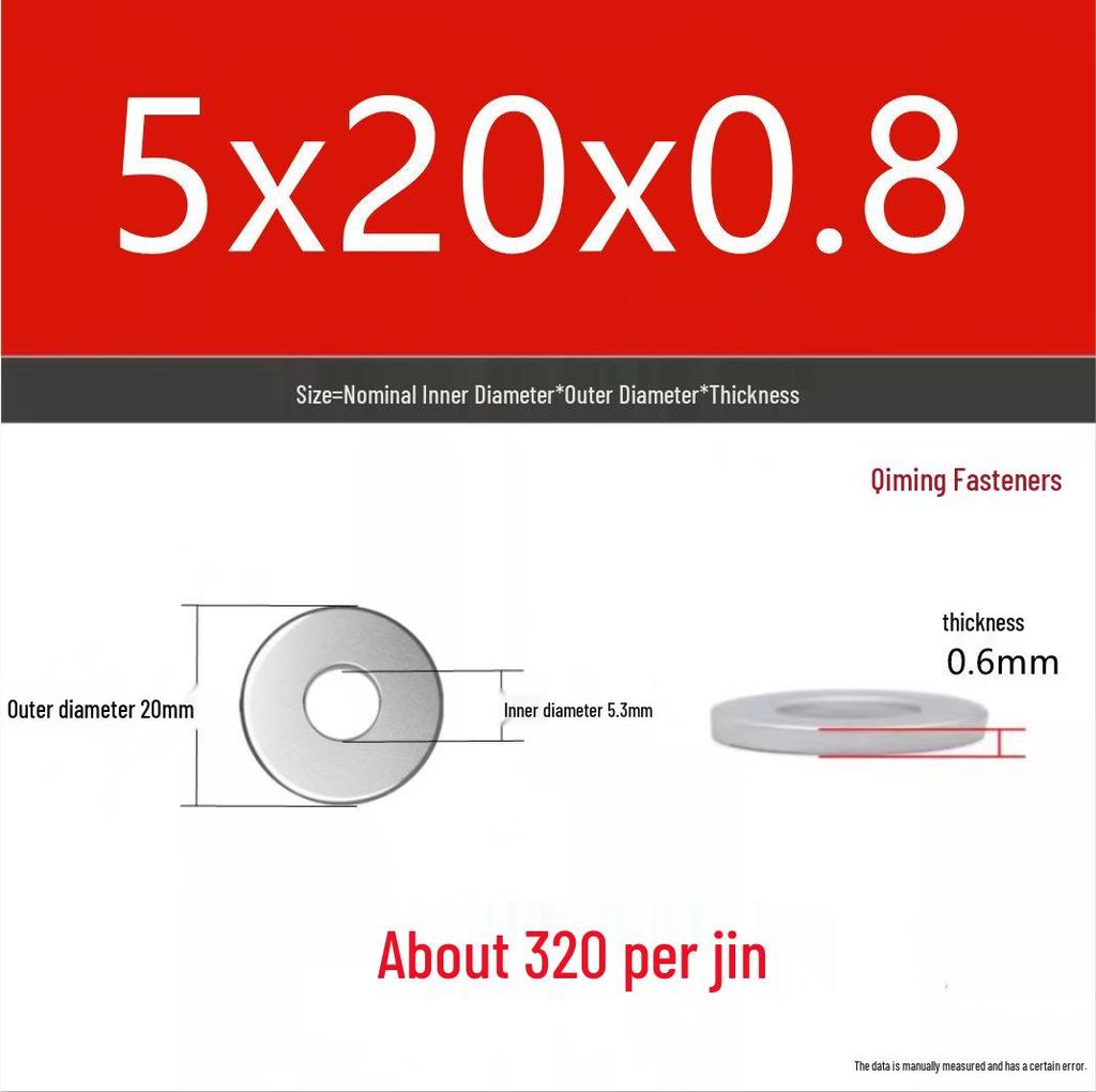 4.8 Grade Galvanized Iron Flat Washer M3-M40 Oversized Metal Screw Gasket Washer