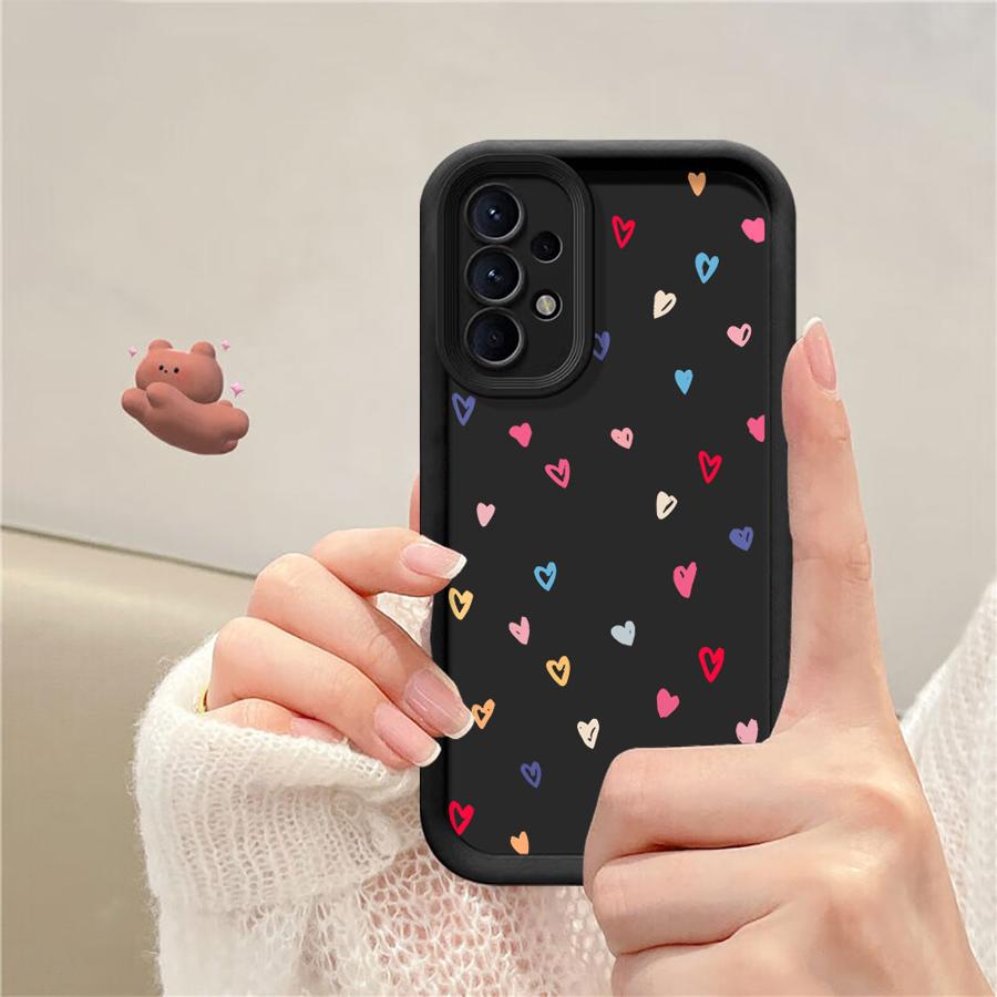 Soft Shell Case for Samsung Galaxy A26 A22 A33 A24 A13 A56 A36 A32 A14 A23 A12 A34 A16 Colorful Hearts