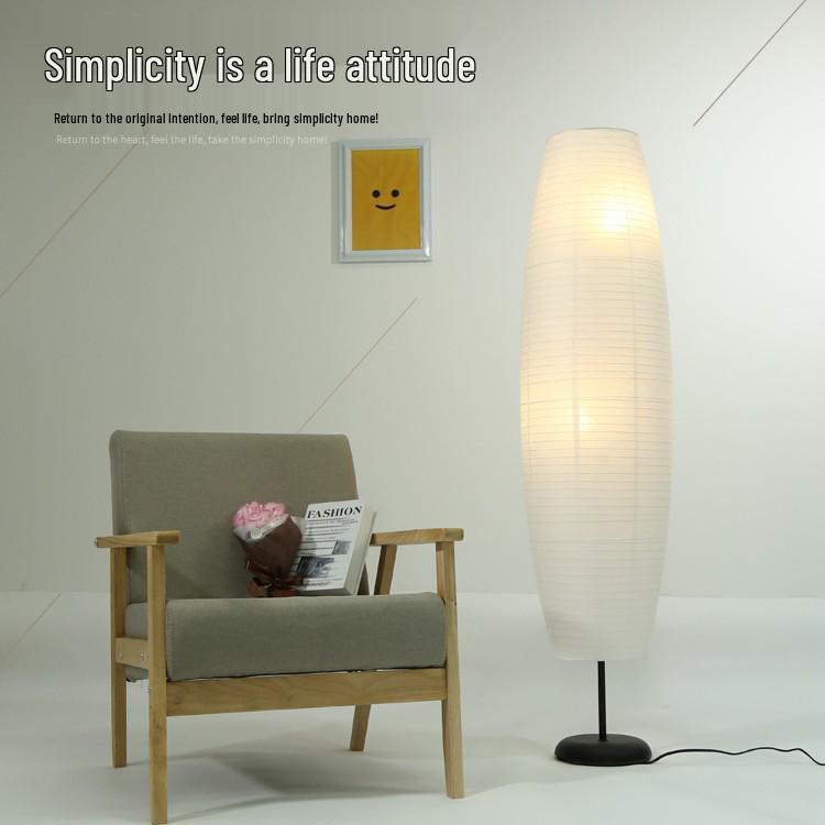 Nordic Japanese Warm Modern Floor Lamp for Bedroom, Study, or Living Room