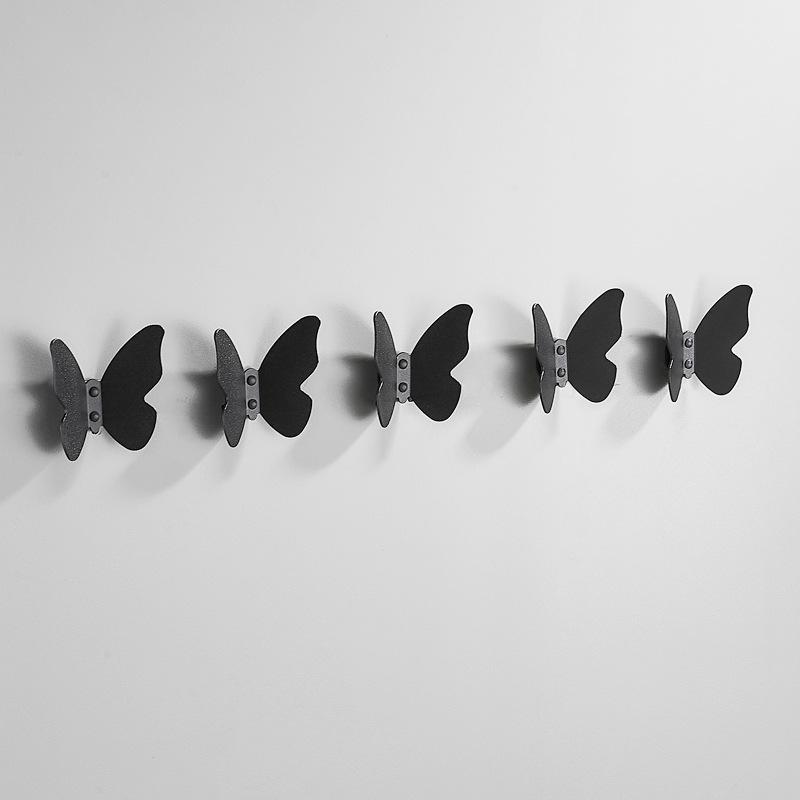 1Pc Creativity Butterflies Hook Aluminum Alloy Able Wall Hook Key Storage Hanger Kitchen Bathroom Organizer For