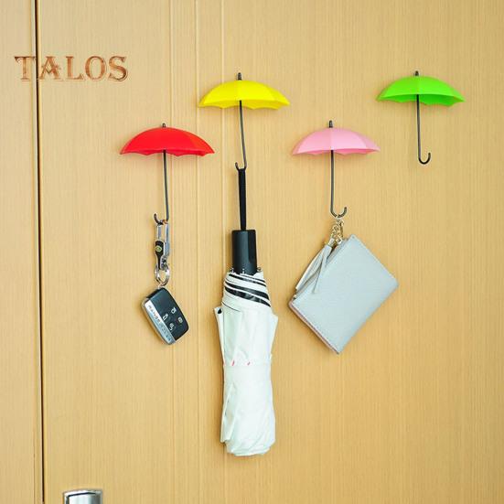 Umbrella Wall Hooks Purse Key Hangers Simple Installation Multi-Color Versatile 3D Adhesive Decorative Hanging Hooks