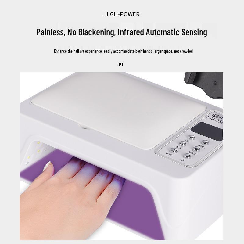 Portable Cross-Border Nail Lamp with UV/LED Dual Light for Quick-Dry, Wearable, Special Nail Phototherapy