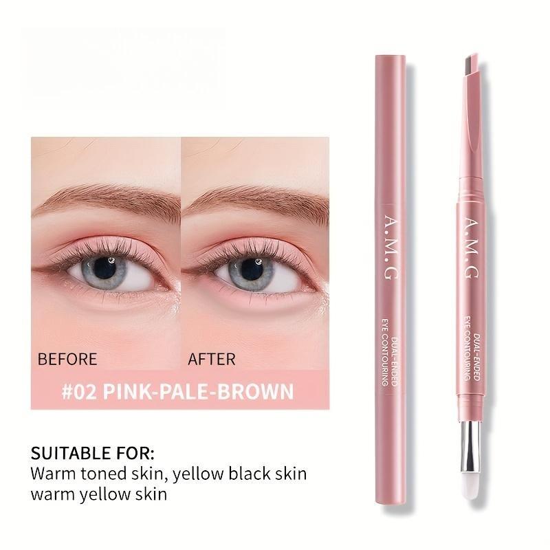 Dual-Ended Liquid Eyeshadow & Highlighter In Pink Brown Glitter for Beginners