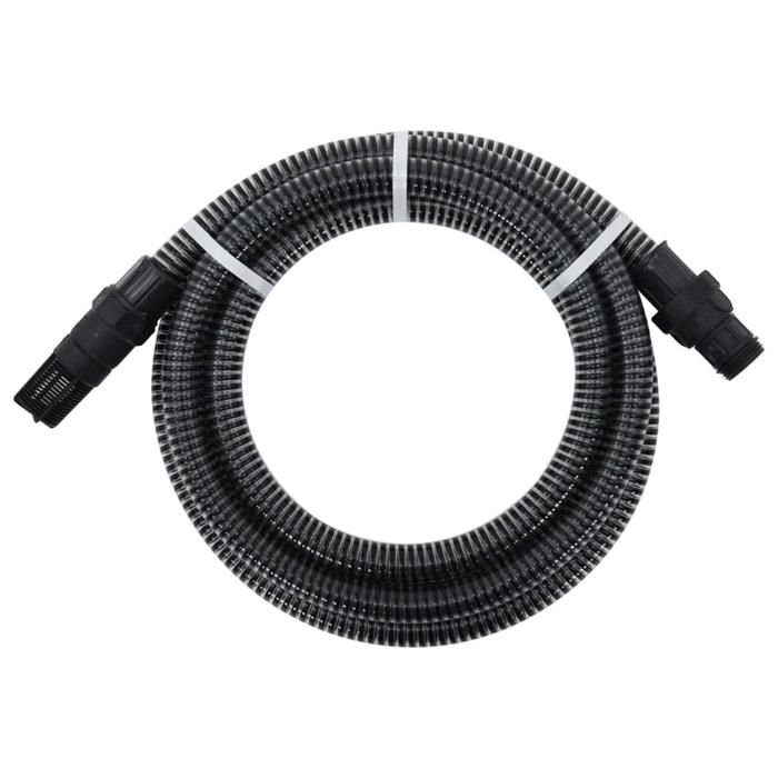 VidaXL Tuyau d'aspiration avec raccords en PVC noir 1" 4 m PVC 151076
