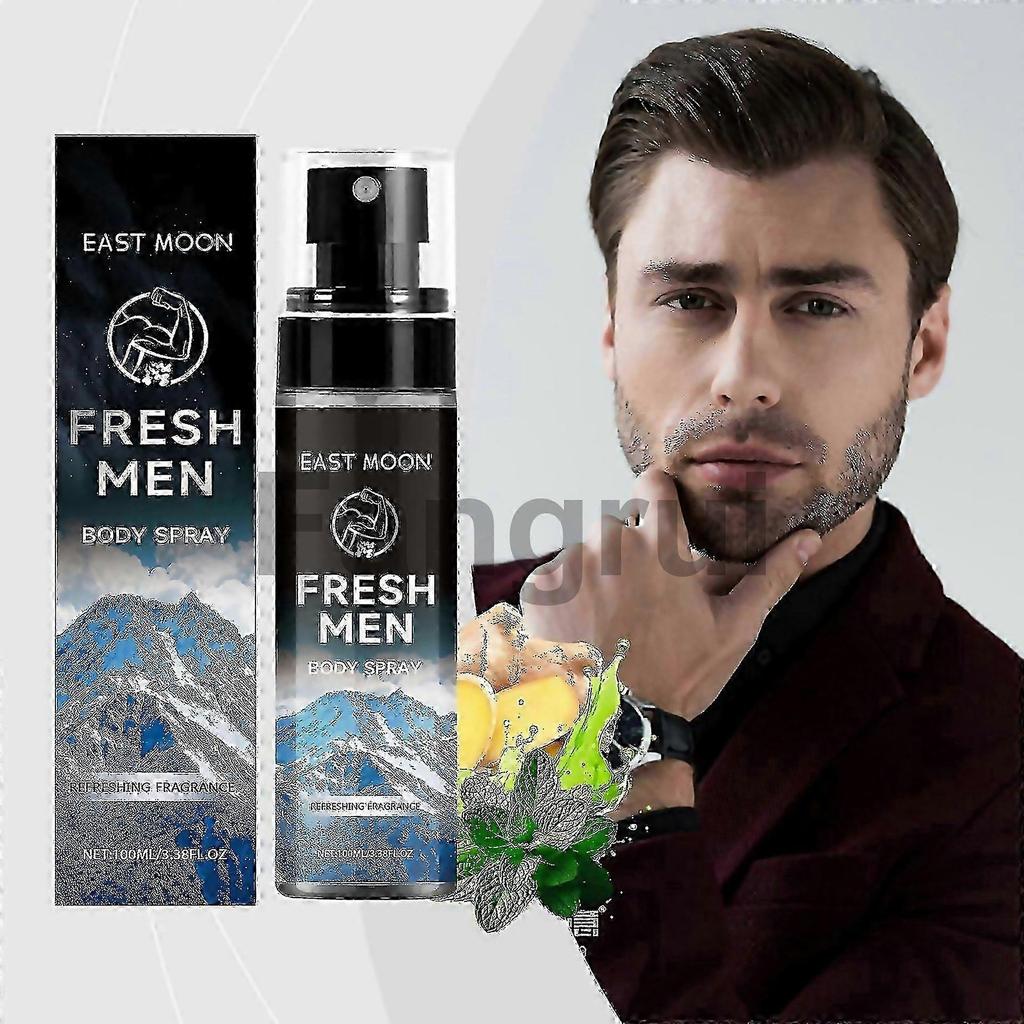 For East Moon Mens Body Spray Body Moisturizing Longlasting Fragrance Portable Elegant Charming Fres