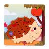 Kids' 3D Animal Food Matching Puzzle Board - Early Learning Educational Toy
