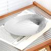 Pastry and Candy Fruit Tray In Metal with Reflective Finish, Textured Border, and Broad Display Area for Coffee Table, Dining Table, and Daily Use
