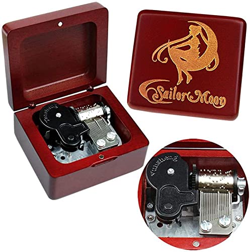 

Sinzyo Wooden Music Box featuring the Sailor Moon character. Perfect for anniversaries, birthdays, celebrations, or as a room decoration (Wine Red D).