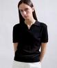 Eum Kiim V-Neck Collared Knit Top_Black