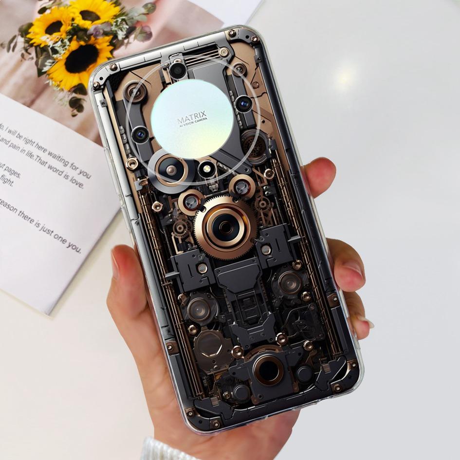 For Honor X9b 5G Case ALI-NX1 Popular Flower Soft Clear Silicon TPU Cover For Honor X9a RMO-NX1 HonorX9 ANY-NX1 Shockproof Funda
