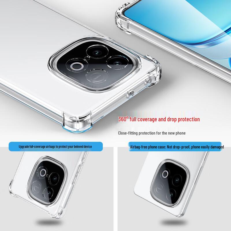 ESCASE Shockproof Transparent Phone Case for iQOO Z10 Turbo Pro