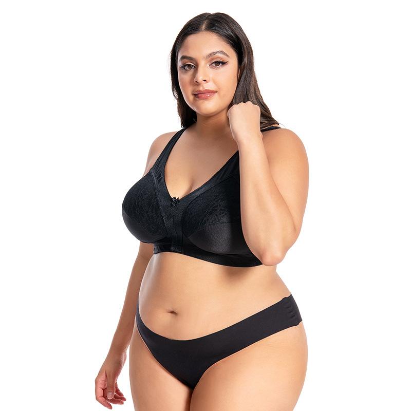 Large Size Bra Without Steel Ring Thin and Breathable Large Cup Sponge-free Underwear for Women with Large Breasts and Small Breasts