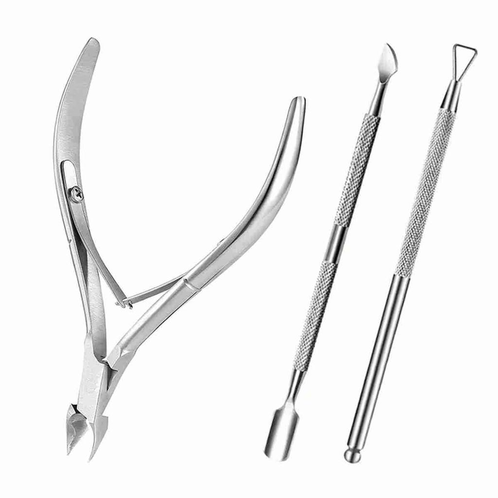 Nail Professional Stainless Steel Nail Cutter Scissor Nippers Muti Function Cuticle Pusher Remover Nail Care Manicure Tools Kits