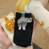 Cute Cartoon Cat Socks with Balls Kawaii Cotton Sock Breathable Soft Socks Girl Women Socks Creative Gifts for Cat Lovers Sox