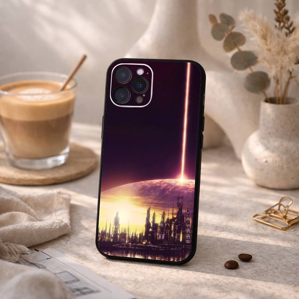 1PC S-Stargate A-Atlantis Phone Case For iPhone17,16,15,14,13,12Plus,Pro Max,XS,5G Soft Silicone Black Cover
