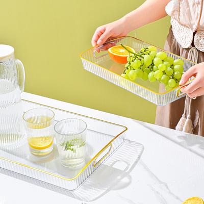 Tray Serving Tray with Handles Tea Tray Diner Party Home Food Serving Tray Transparent Thickened Snack
