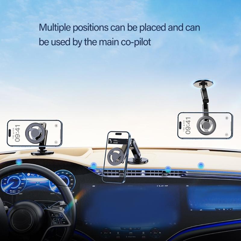 Multifunctional 17mm Ball Base Aluminum Alloy Adhesive Mount Support Suitable for Car Phone Holders & Navigation Systems