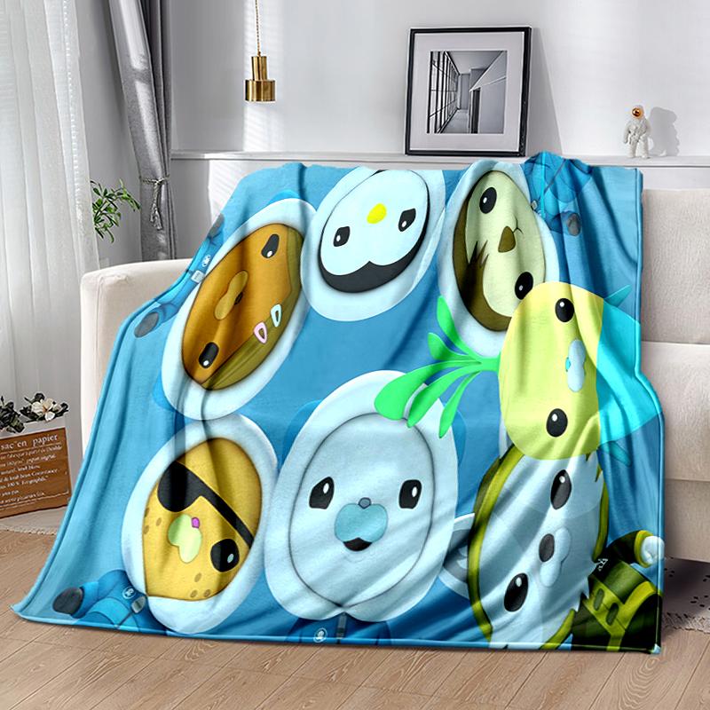 1pc Blanket The Octonauts2 Print Design, Lightweight Blanket for Sofa, Bed- Soft &Warm, Gift for All Seasons Like Christmas, Halloween