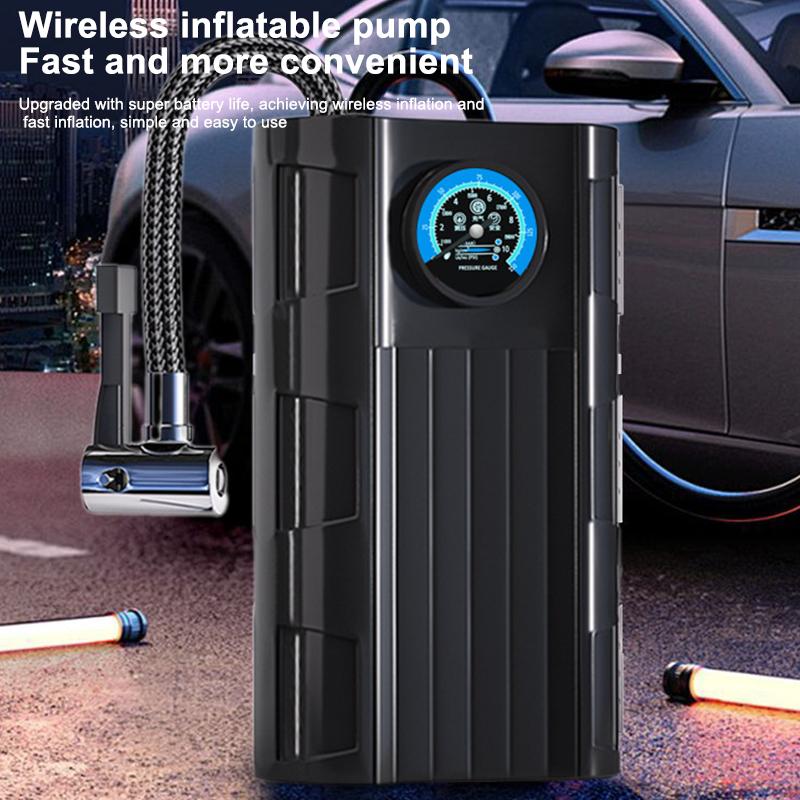 Portable Tire Inflator Air Pump Compact Rechargeable Air Compressors For Ball Motorcycle Fast Inflation Electric Air Pump