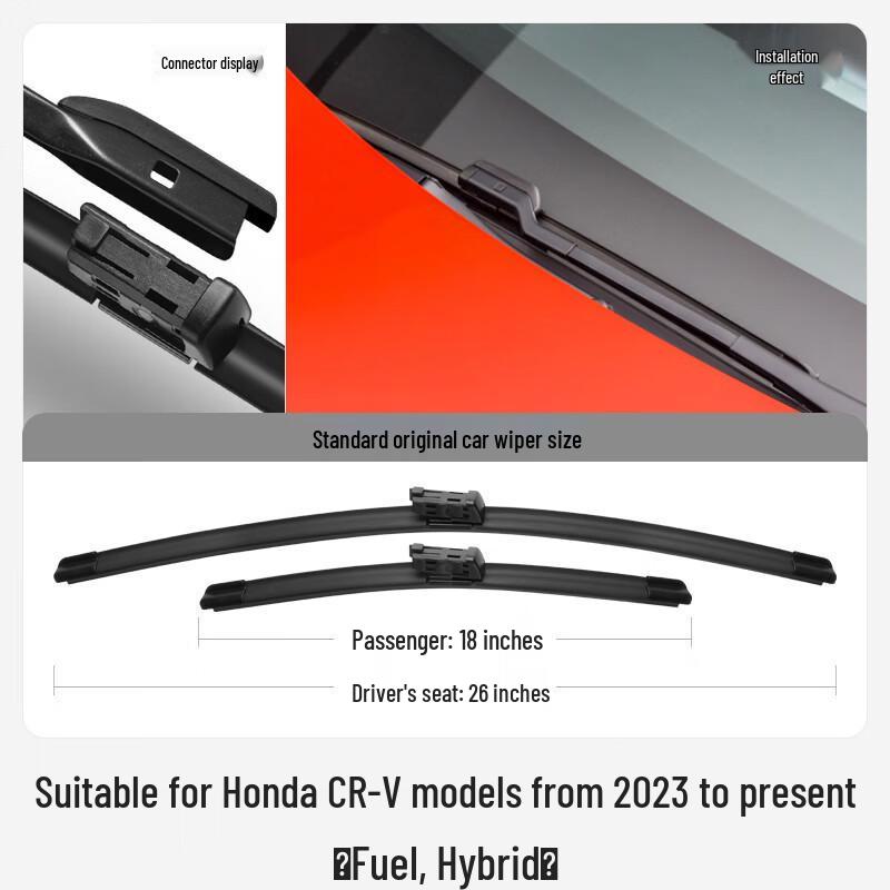 Honda CR-V 2023 Original Silent Wiper Blade - Custom Fit Rubber Strip Honda CRV 2007-2011