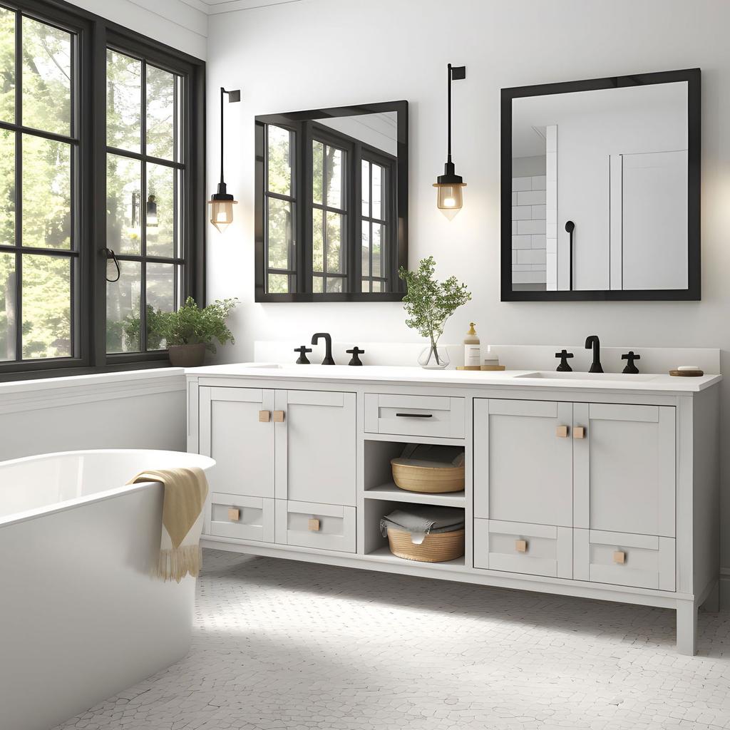 Rectangle Single-hole Cabinet Door Handles Walnut and Beech Wardrobes Cupboards Handle Drawers Knob Furniture Hardware