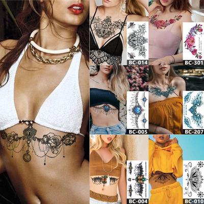 Chest Body  Temporary Waterproof Pattern Decal Waist Art  Sticker