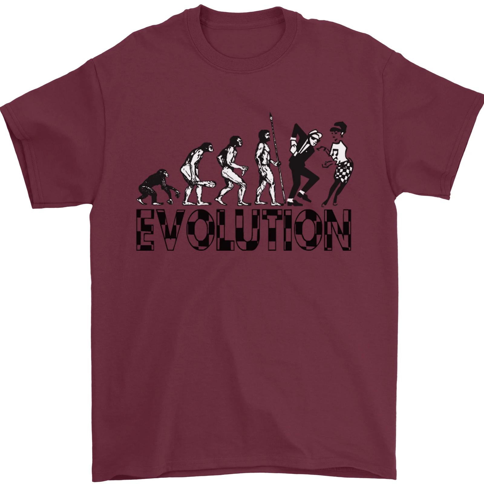 2 Tone Evolution Music 2Tone SKA Mens T-shirt Cotton S