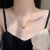 Macaron Collection Gold Enamel Four-Leaf and Five-Leaf Clover Drop Geometric Hoop Earrings and Necklace - Mother's Day Gift