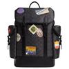 31 Markenlogo-Print Kunstleder und Rindsleder Rucksack Damenrucksack Schwarz CBF04-A5F