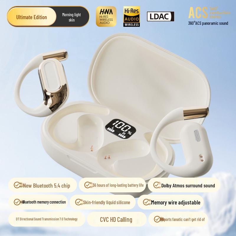 

OWS Open-Ear Wireless Bluetooth Headphones: Ultra-long Battery, Waterproof, Sports Running Design