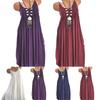 Elegant Women Summer Crew Neck Sleeveless Tank Maxi Dress With Lace Detail