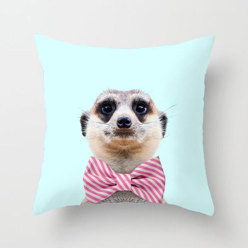 Cartoon Gift Pillow Sofa Bay Window Linen Cushion Cover