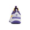 Li Ning Ace V Collection Cushioning Slip Resistant Abrasion Resistant Low Top Badminton Shoes Unisex White Purple AYTT001-4