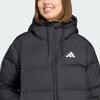 Adidas Loose Fit Hooded Long Sleeve Down Jacket Women Outerwear Black JW3429