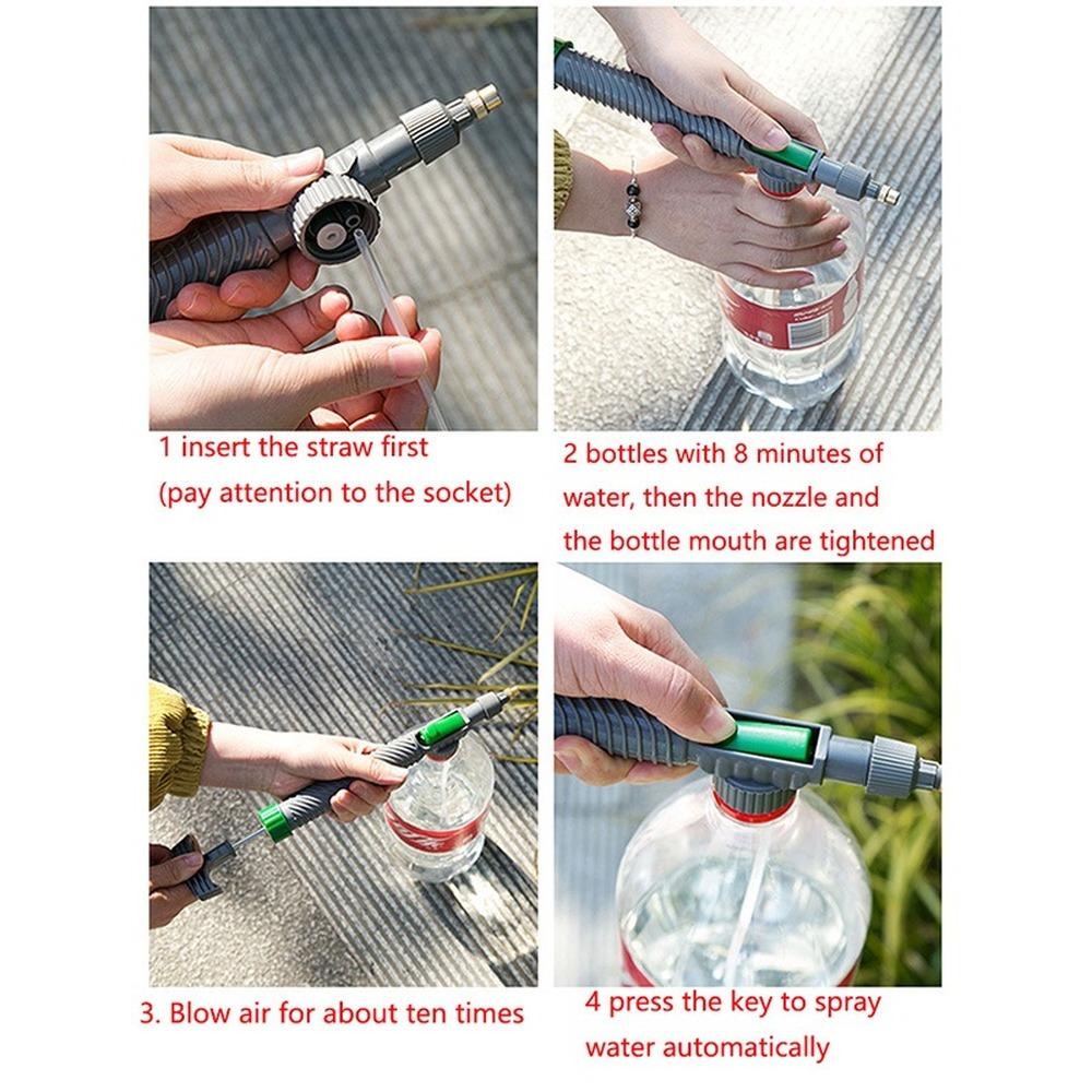 Adjustable Manual High Pressure Air Pump Sprayer Drink Bottle Spray Head Nozzle Simple Sprayer Garden Watering Tool