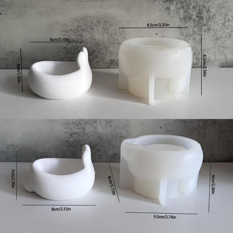 Easters Bunnies Eggs Cup Concrete Silicone Mold Handmade Candle Holder Cup Cement Concrete Mould Easters Decors Making