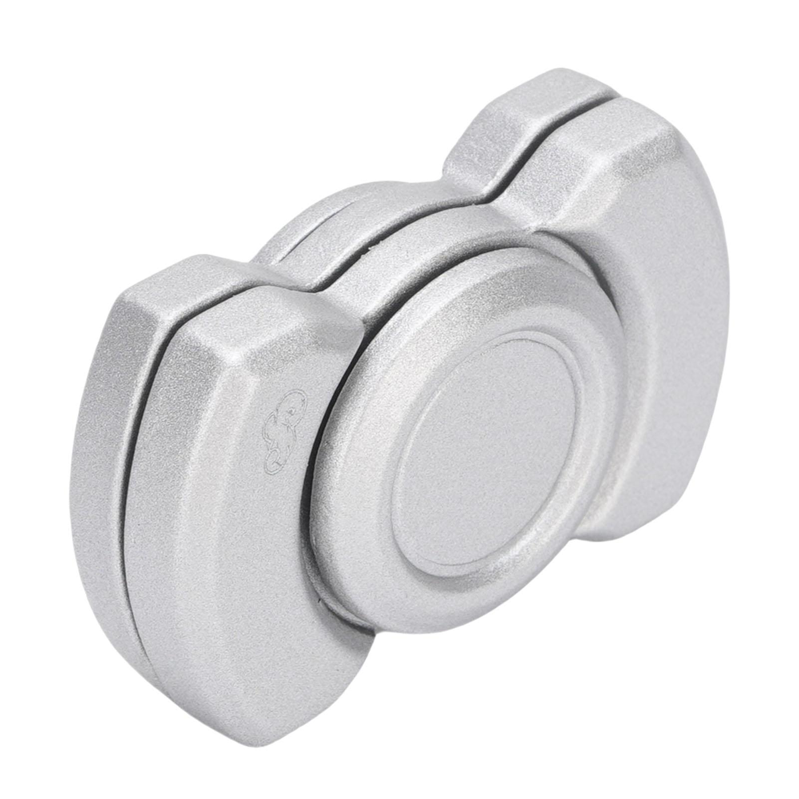 

Push Card Slider Toy Stress Relief Fingertip Gyroscope Zinc Alloy Decompression Sensory Toy серебряный