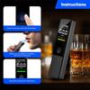 Alcohol breathalyzer, 2-in-1 portable contactless alcohol tester, with LCD screen and protection mode, high-precision breath tester