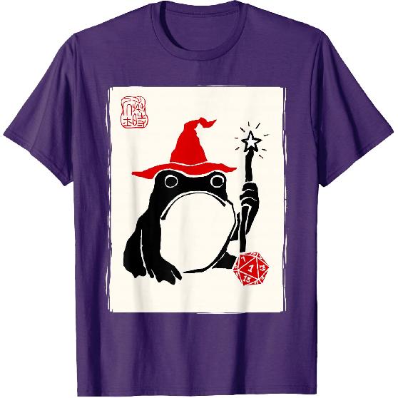 NAT 1 DND Board Games Men Funny Japanese Frog T-Shirt