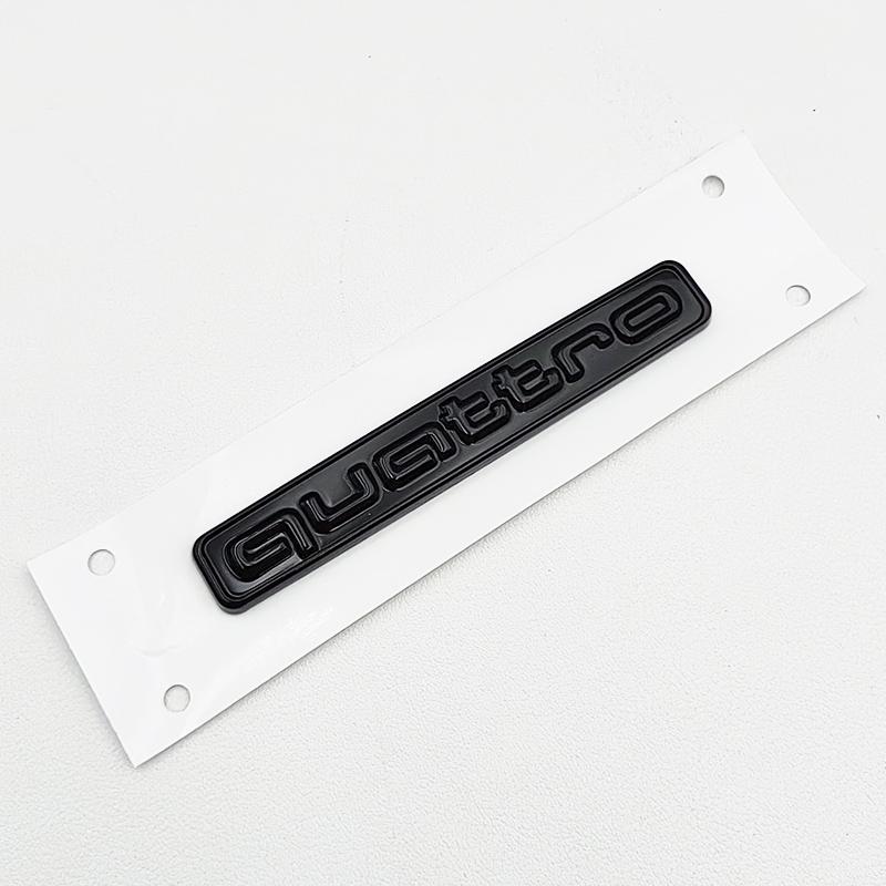 1 pièce Noir Logo Quattro Emblème Voiture Coffre Arrière Badge Autocollant Pour Audi A1 A2 A3 A4 A5 A6 A7 Q2 Q3 Q5 Q7 Quattro Autocollant Accessoire