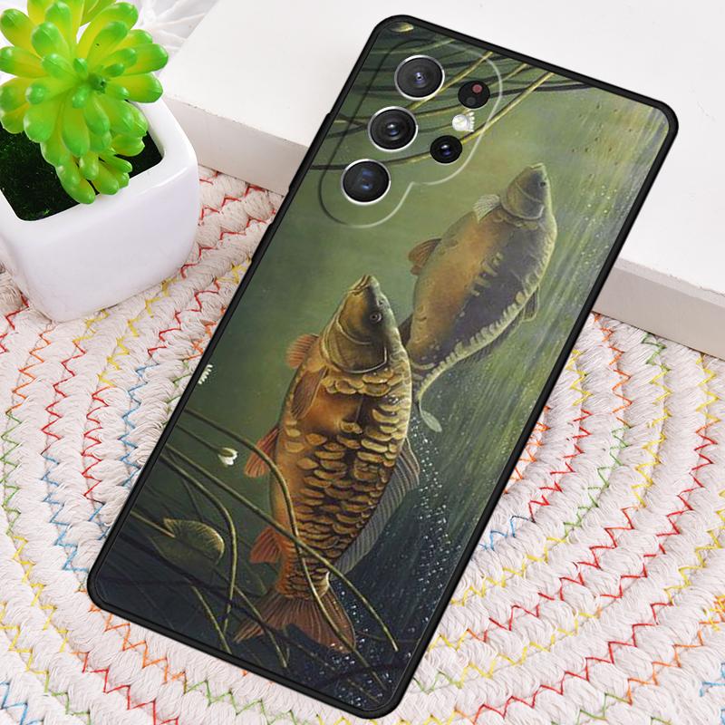 Koi Carp Fish Japanese Floral Cherry Silicone Phone Case For Samsung Galaxy Note 10 Pro S26 S25 S24 S23 S22 S21 Plus Ultra Cover