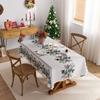 Christmas Atmosphere Printed Tablecloth Rectangular Restaurant Waterproof and Dustproof Tablecloth Beautification Decoration