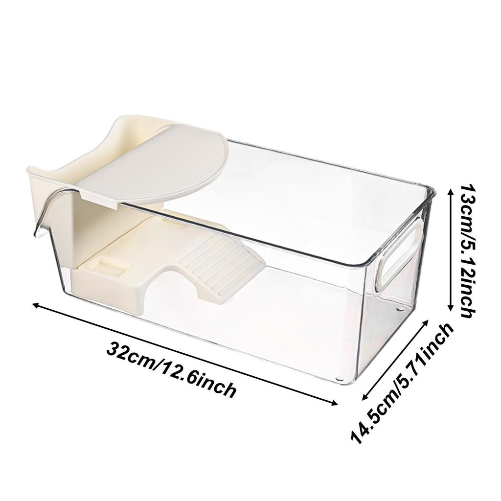 Multifunctional Turtle House PETG Enclosure with Feeding Box and Handle for Small Turtles and Reptiles