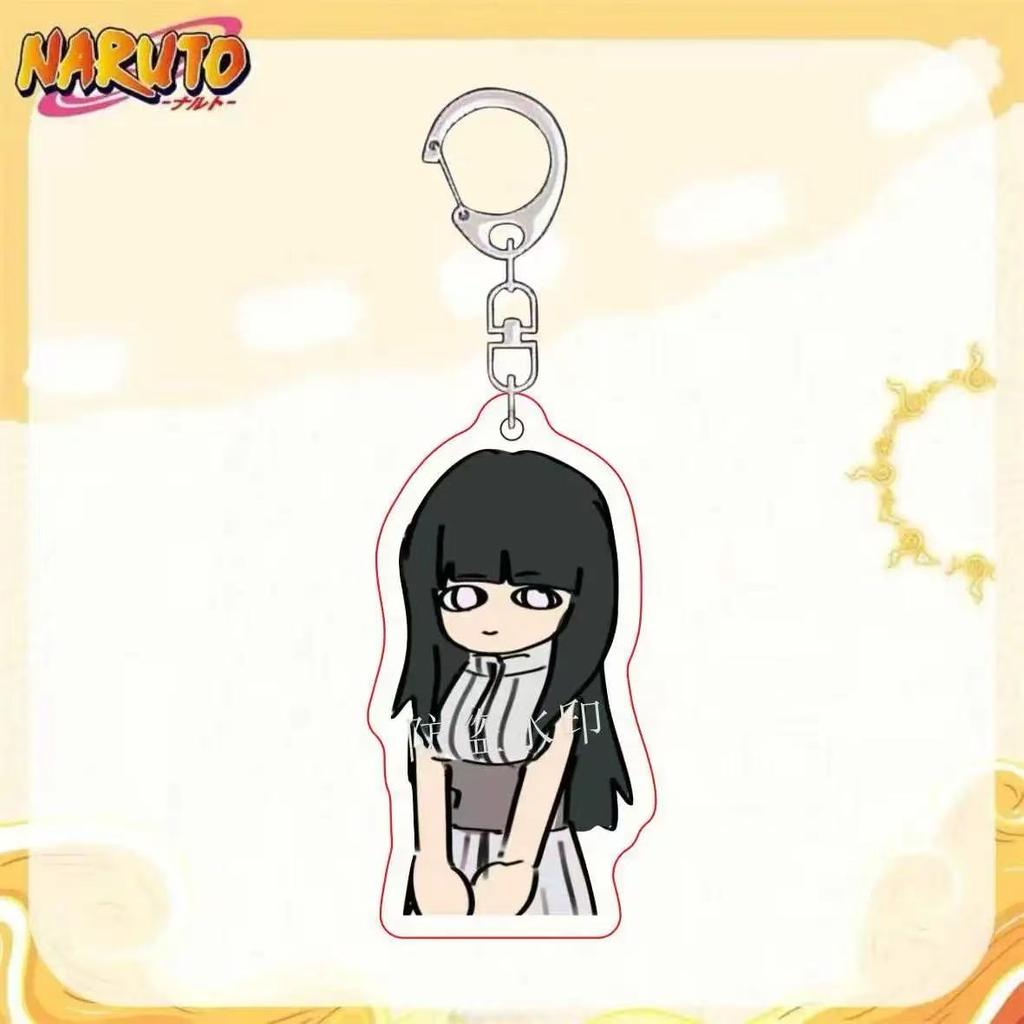 Anime Naruto Acrylic Keychain Accessaries Uzumaki Naruto Cartoon Keyring