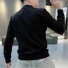 Men's European Light Luxury Printed Hoodie: Autumn/Winter Slim Fit Plus Velvet Top
