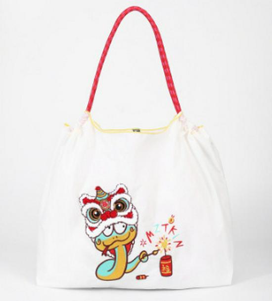 Individuelle japanische Stickerei Umweltfreundliche Damen Umhängetasche aus Canvas