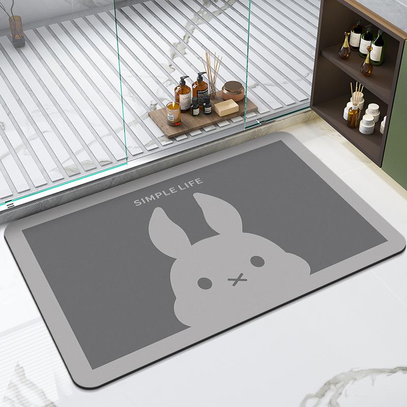 Household Diatomaceous Mud Quick Drying Soft Floor Mat Bathroom Absorbent Non-slip Toilet Toilet Carpet Thickened